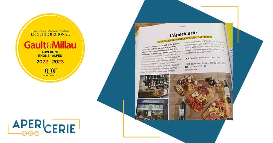 L'Apéricerie dans le guide culinaire Gault&Millau !